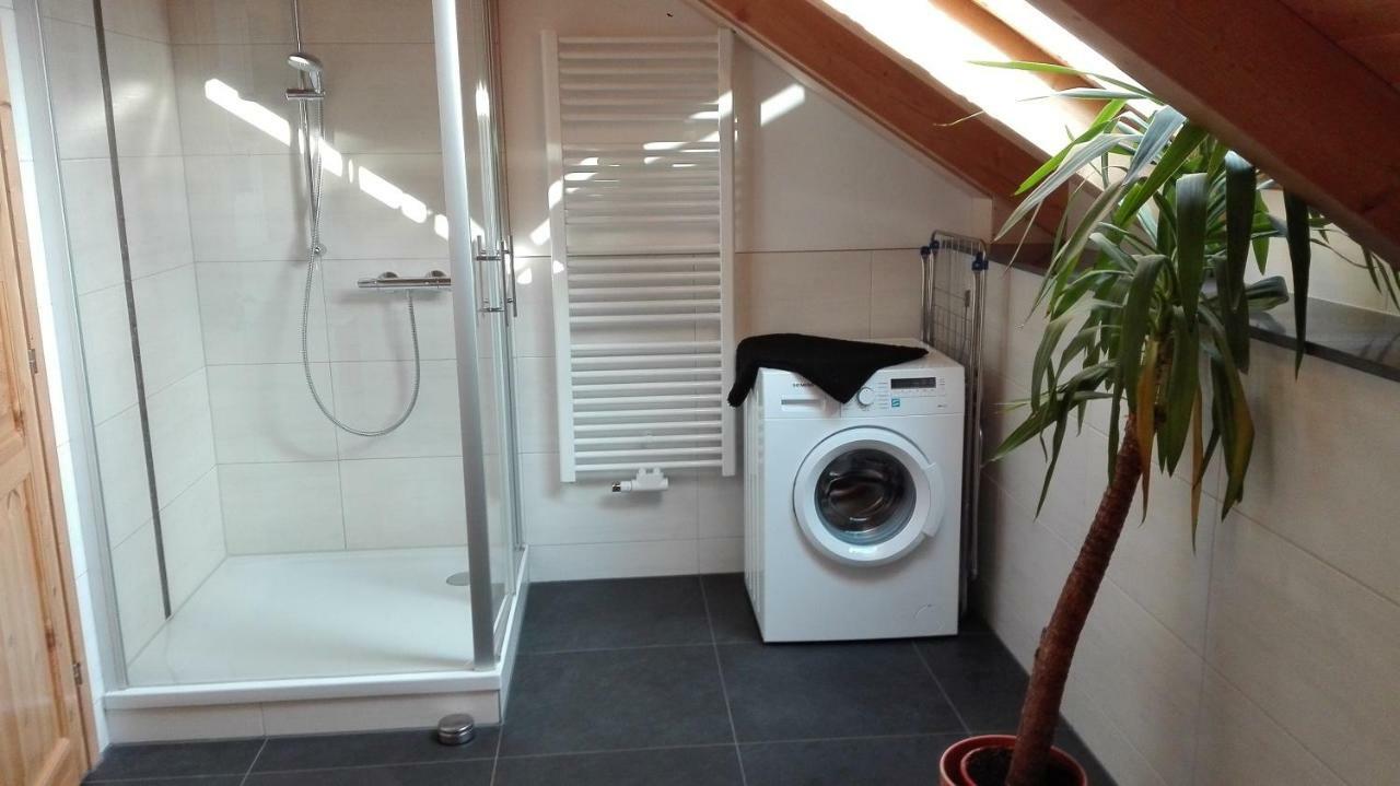 Blockhaus - Ferienwohnung Sunrise أوغسطبورغ المظهر الخارجي الصورة